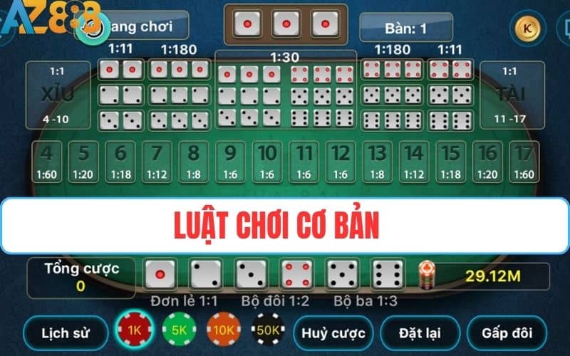 Khám phá luật tài xỉu online tại AZ888